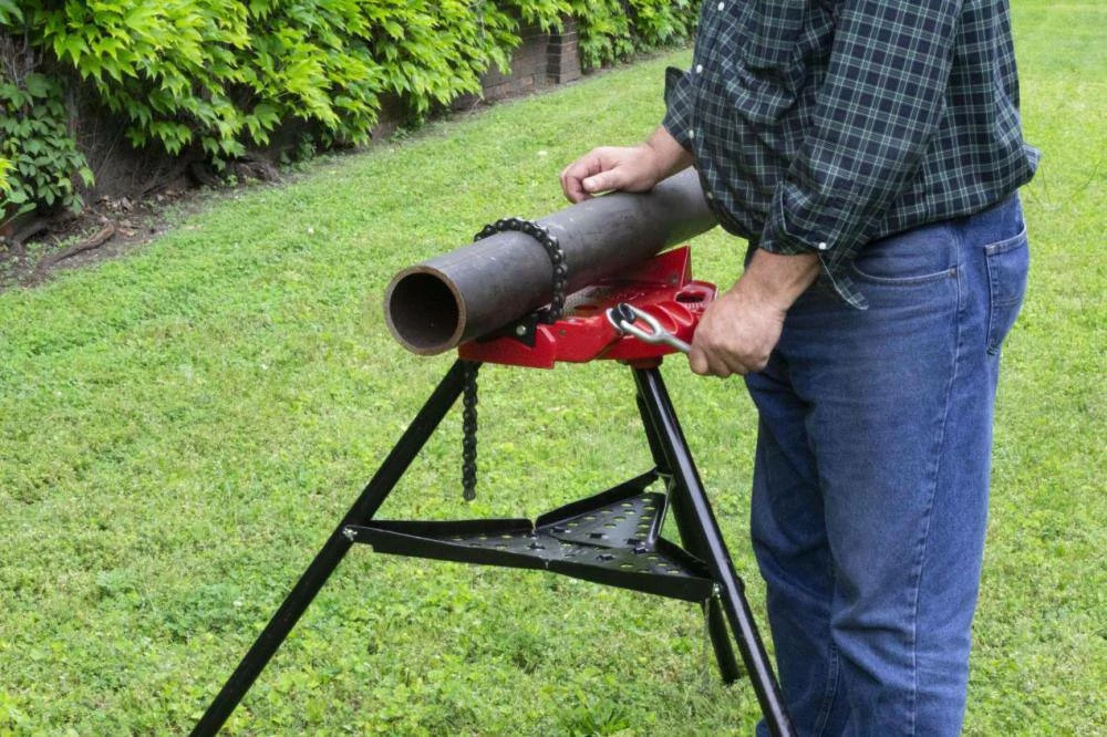 Budget 🧨 REED 13 x 1/8 - 6 in. Tripod Vise Pipe Stand 💯 - Image 2